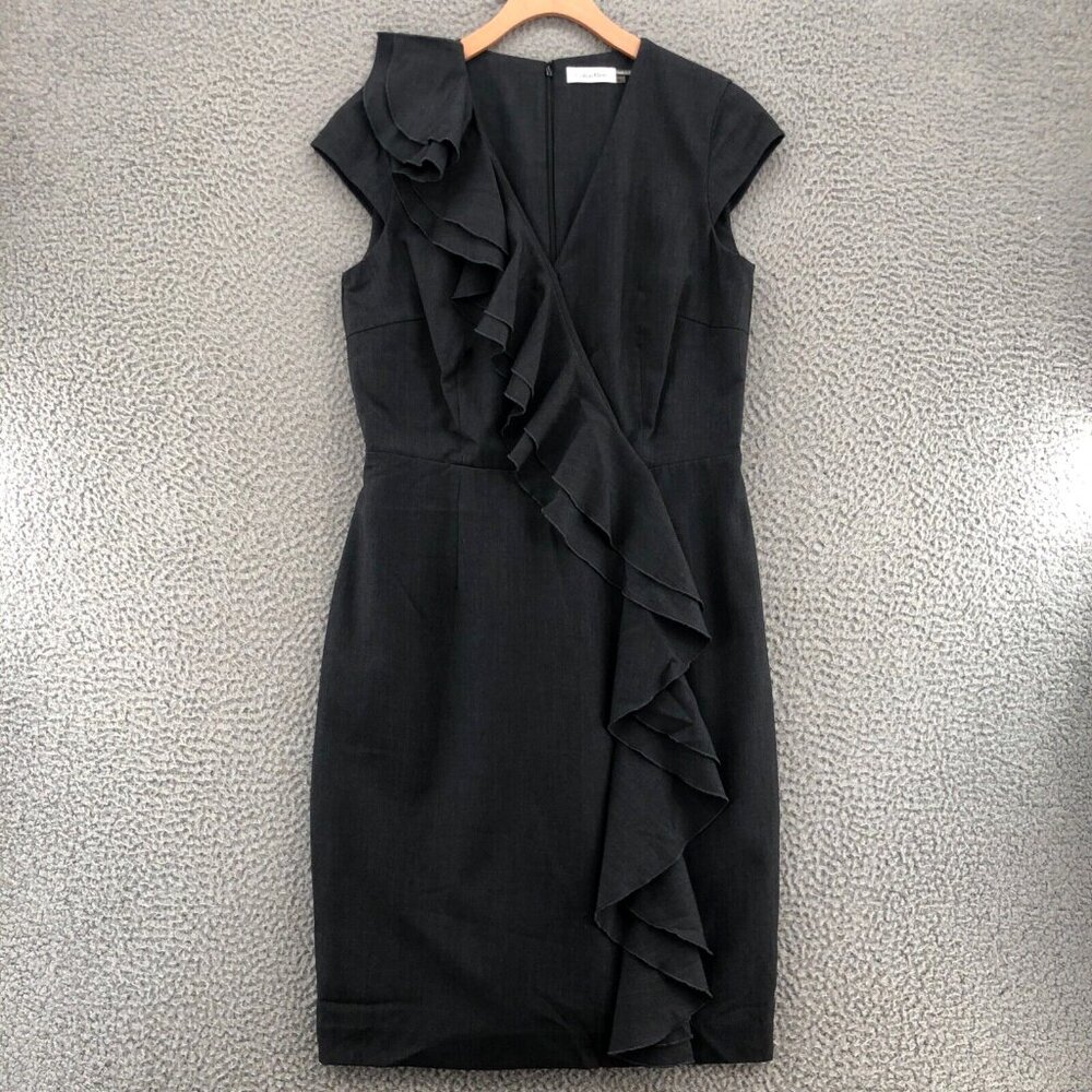 Calvin Klein Black Ruffle Dress